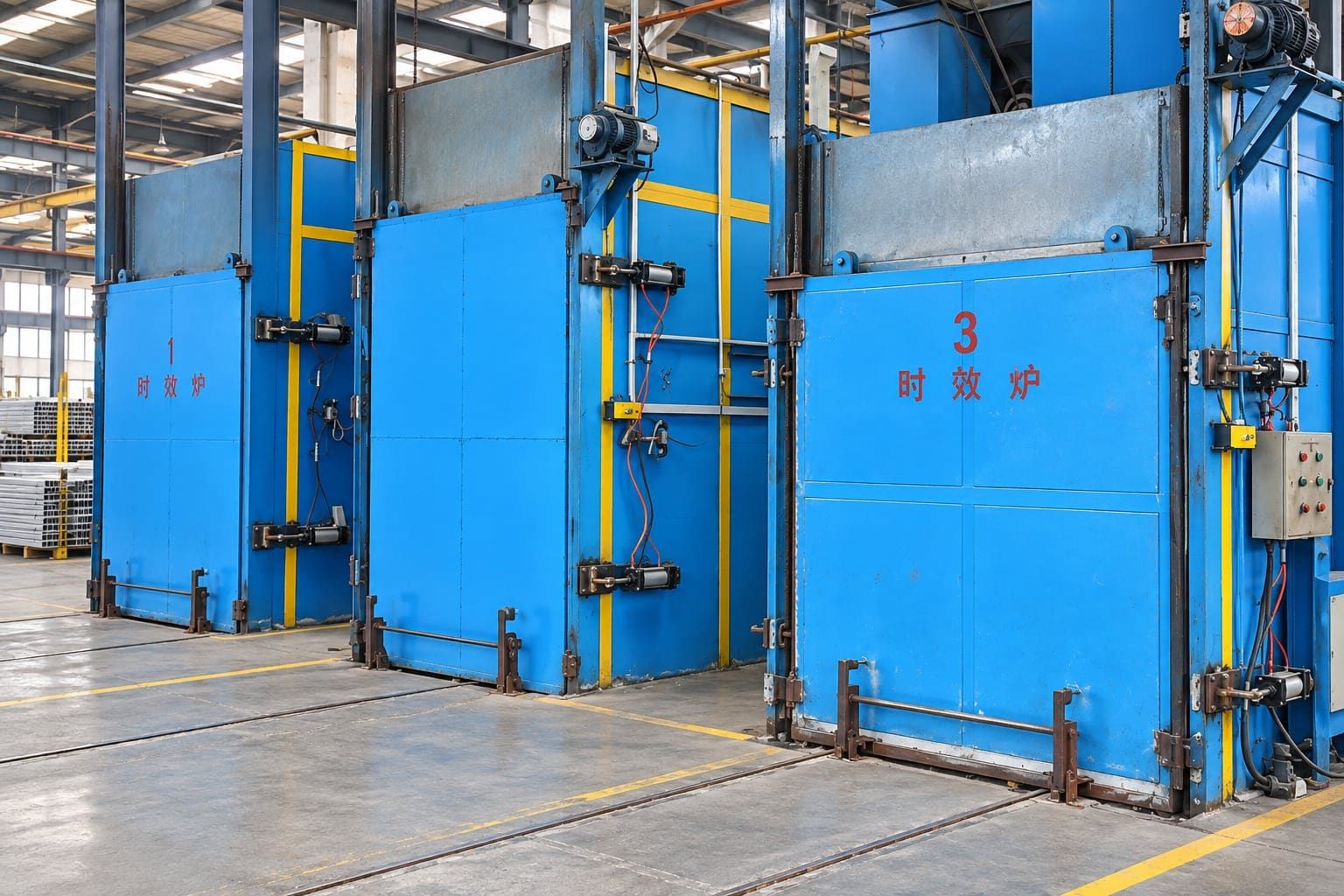 Artificial aging ovens for bringing aluminum profiles to T5 and T6 temper