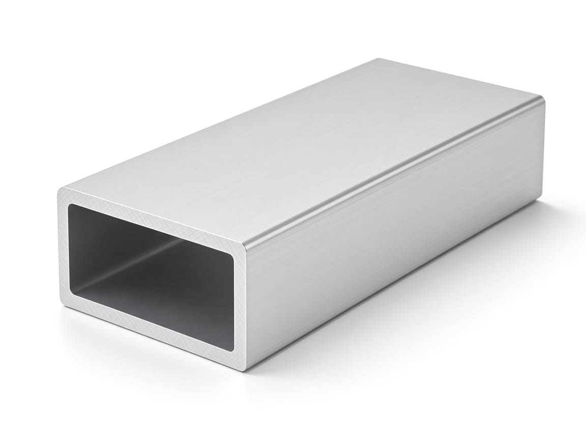 50 × 25 × 2 mm aluminum rectangular tube, clear anodized — CharMax CM-RT-5025-2