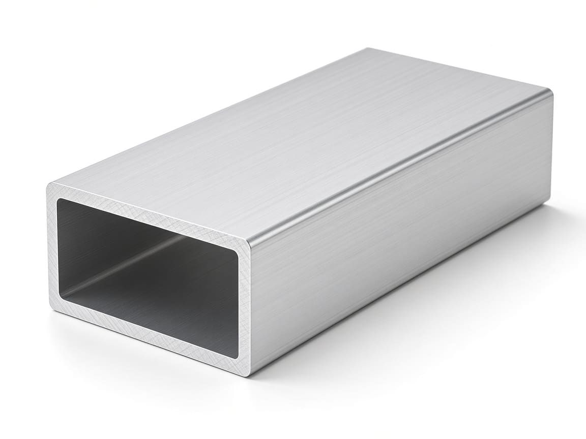 Aluminum rectangular tube 60 × 30 × 2.5 mm, clear anodized
