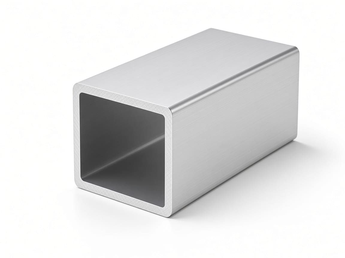 25 × 25 × 2 mm aluminum square tube, clear anodized — CharMax CM-SQ-2525-2