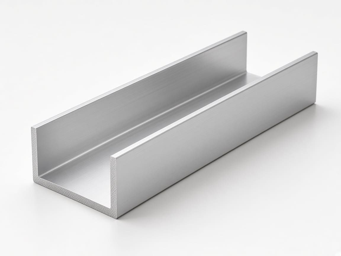 40 × 20 × 2 mm aluminum U-channel, clear anodized — CharMax CM-CH-4020-2