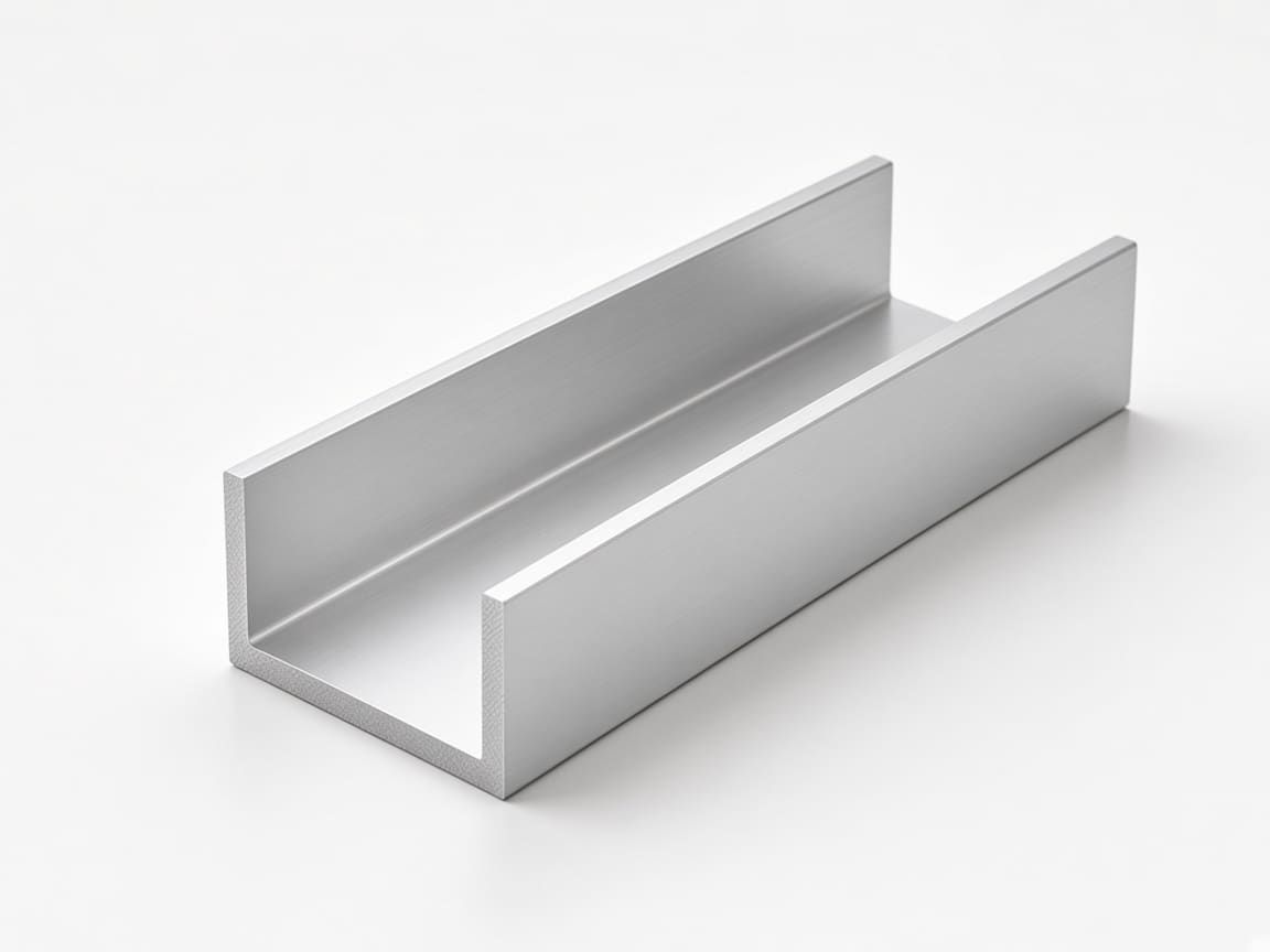 50 × 25 × 3 mm aluminum U-channel, clear anodized — CharMax CM-CH-5025-3