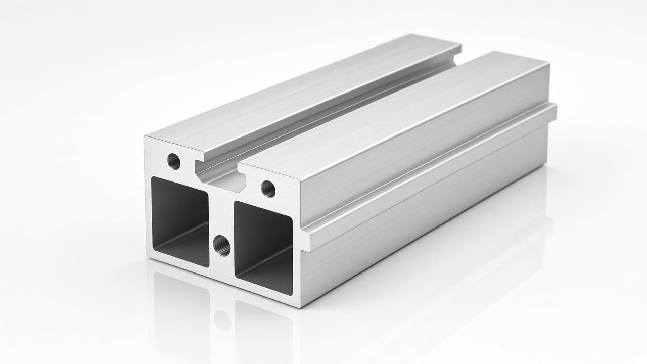 Length of custom aluminum extrusion profile, clear anodized