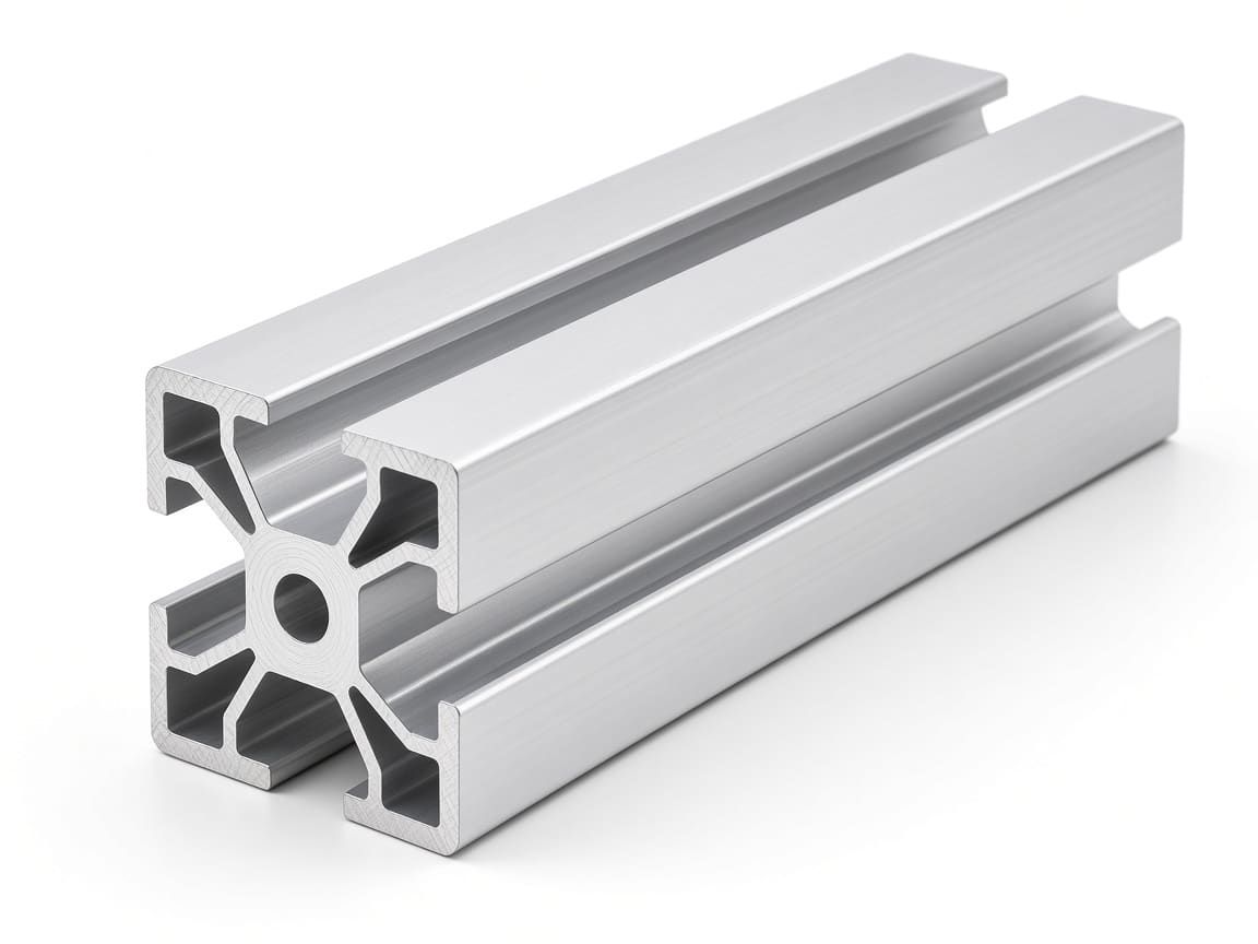 40 × 40 mm T-slot aluminum profile, clear anodized