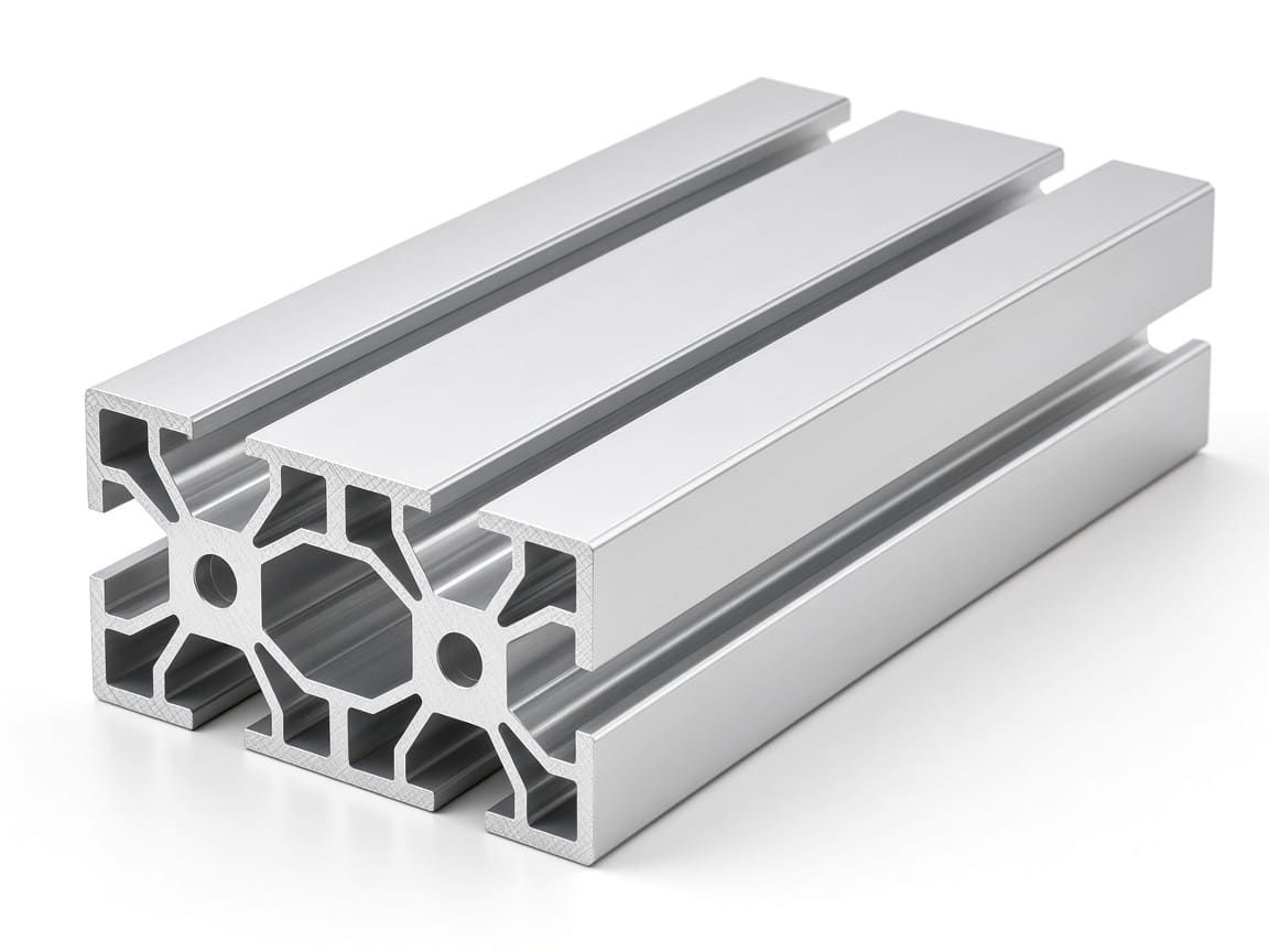 40 × 80 T-slot aluminum framing profile, clear anodized